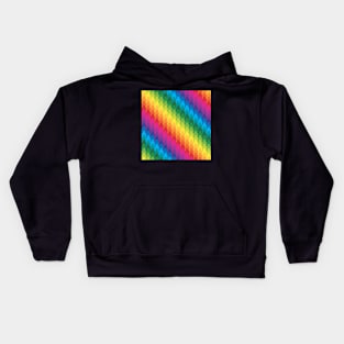 Rainbow Houndstooth Kids Hoodie